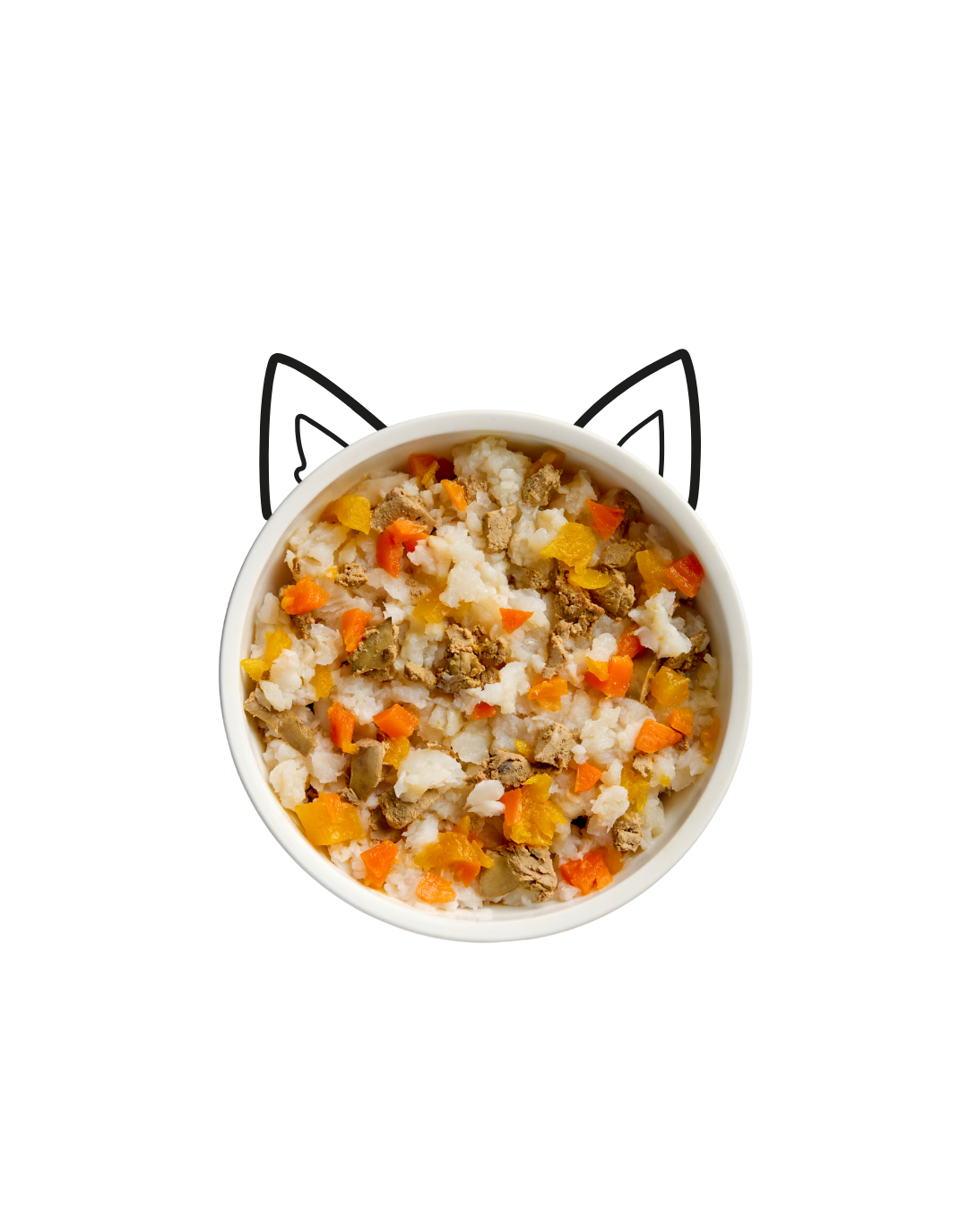 Fish, Rice and Carrots meal for cats